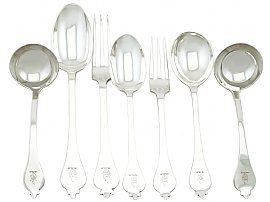 Sterling Silver Canteen of Cutlery for Twelve Persons - Antique (1917) and Vintage (1968)