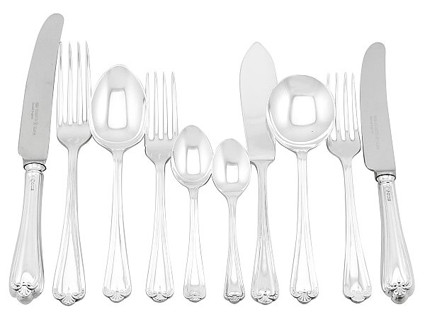 Jesmond Pattern Cutlery Service for Sale
