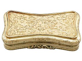 underside of antique gold box