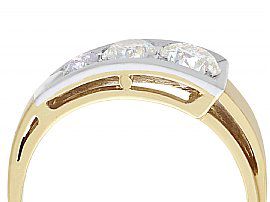 yellow gold and diamond ring