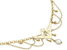 Antique Art Nouveau Necklace with Gemstones