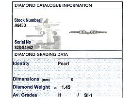 Vintage Pearl and Diamond Brooch Grading