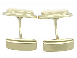 Mother of Pearl and 14 ct Yellow Gold Cufflinks - Vintage Circa 1960