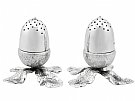 Sterling Silver Acorn Peppers by Alexander Crichton - Antique Victorian (1881)