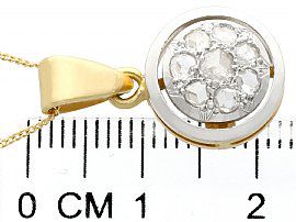 Yellow Gold 1920s Diamond Pendant 