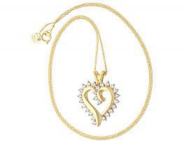 Gold and Diamond Heart Pendant 
