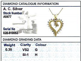 Gold and Diamond Heart Pendant 
