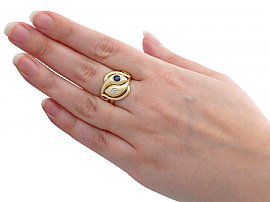 antique gold snake ring