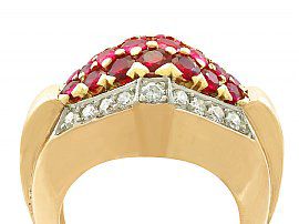 Vintage 14k Gold Ruby Dress Ring
