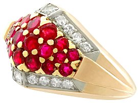 Gold Ruby Dress Ring Vintage 