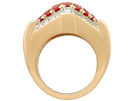 Vintage Gold Ruby Dress Ring 