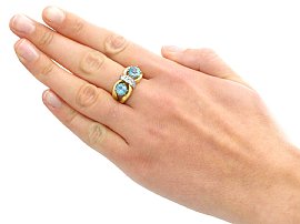 Antique Zircon Ring Wearing