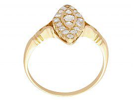 Antique Marquise Shaped Diamond Cluster Ring