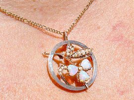 Opal and Pearl Pendant