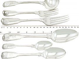 Sterling Silver Canteen of Cutlery for Six Persons by George Adams  - Antique Victorian (1846)