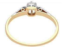 18k Yellow Gold Solitaire Engagement Ring 