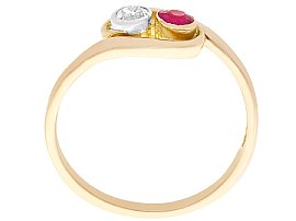 ruby diamond twist ring for sale UK
