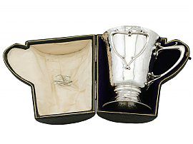 Sterling Silver Christening Mug by Goldsmiths & Silversmiths Co Ltd - Art Nouveau Style - Antique Edwardian (1909)