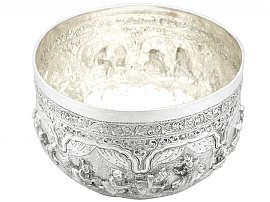 Burmese Silver Thabeik Bowl 1800s 