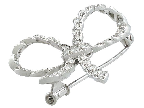 Antique Diamond Bow Brooch | Ladies Brooches | AC Silver