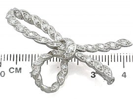 Antique Diamond Bow Brooch