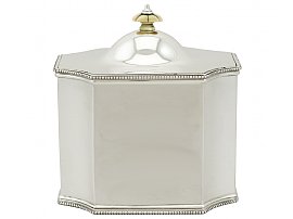 Sterling Silver Tea Caddy by Crichton Brothers - Antique George V (1920)