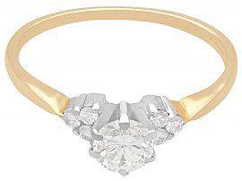 diamond engagement ring with high setting