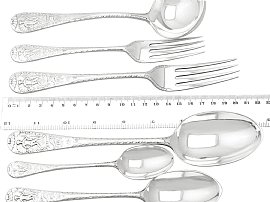 Sterling Silver Cutlery Set with Ruler