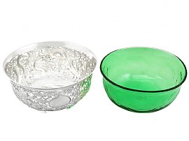 Chinese Export Silver Bowl liner  