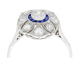 white gold sapphire and diamond ring