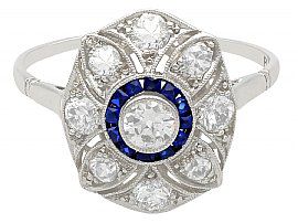 blue sapphire and diamond dress ring