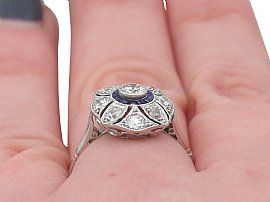 sapphire and diamond dress ring