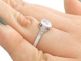 Wearing Diamond Engagement Ring