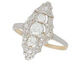 Marquise Shaped Diamond Dress Ring