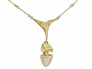 14 ct Yellow Gold and 14 ct White Gold Lapponia Necklace - Vintage 1985
