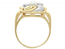Diamond Ring with Pearls