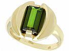 2.05 ct Tourmaline and 14 ct Yellow Gold Dress Ring - Art Deco Style - Vintage Circa 1950