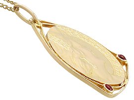 antique gold coin pendant