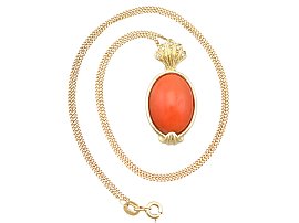 vintage coral pendant for sale