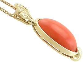 vintage coral pendant for sale