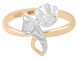 Russian Diamond Ring in Gold