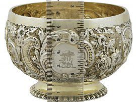 Sterling Silver Gilt Sugar Sifter Spoon and Bowl by Goldsmiths & Silversmiths Co - Antique Victorian (1895)