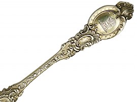 Sterling Silver Gilt Sugar Sifter Spoon and Bowl by Goldsmiths & Silversmiths Co - Antique Victorian (1895)