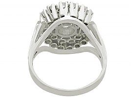 white gold and diamond cluster ring