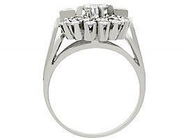 cluster ring in white gold with diamonds