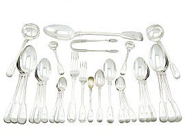 Sterling Silver Canteen of Cutlery for Ten Persons by George Adams - Antique Victorian (1882)