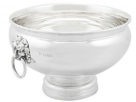 antique silver footed bowl 1930s