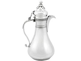 Turkish Silver Coffee Jug - Antique Circa 1900