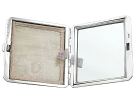 Silver Vintage Bird Compact Mirror For Sale