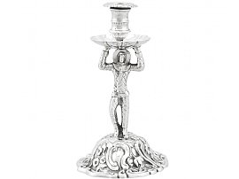 Sterling Silver 'Harlequin' Taperstick - Antique Victorian (1845); A9030